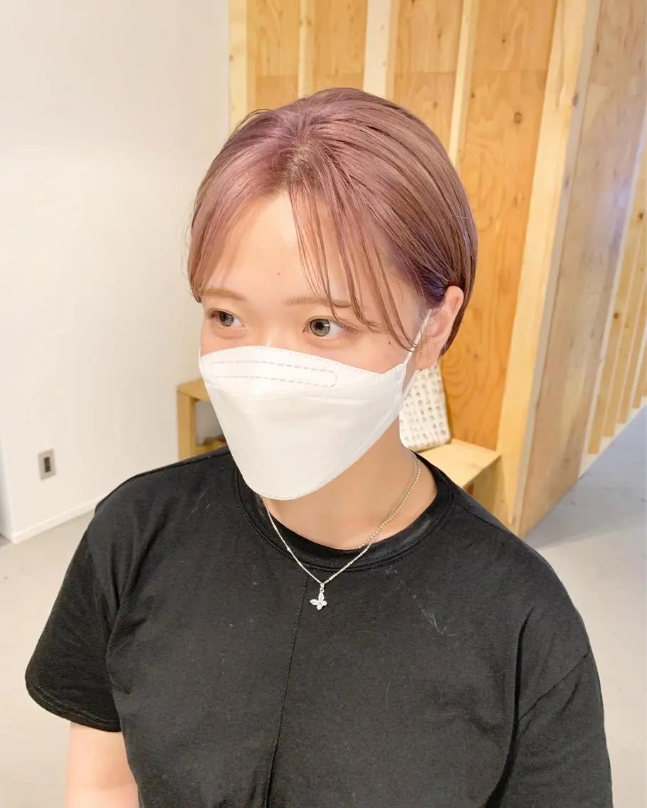 ショート カラー ピンクカラー tension 【テンション】のヘアスタイル