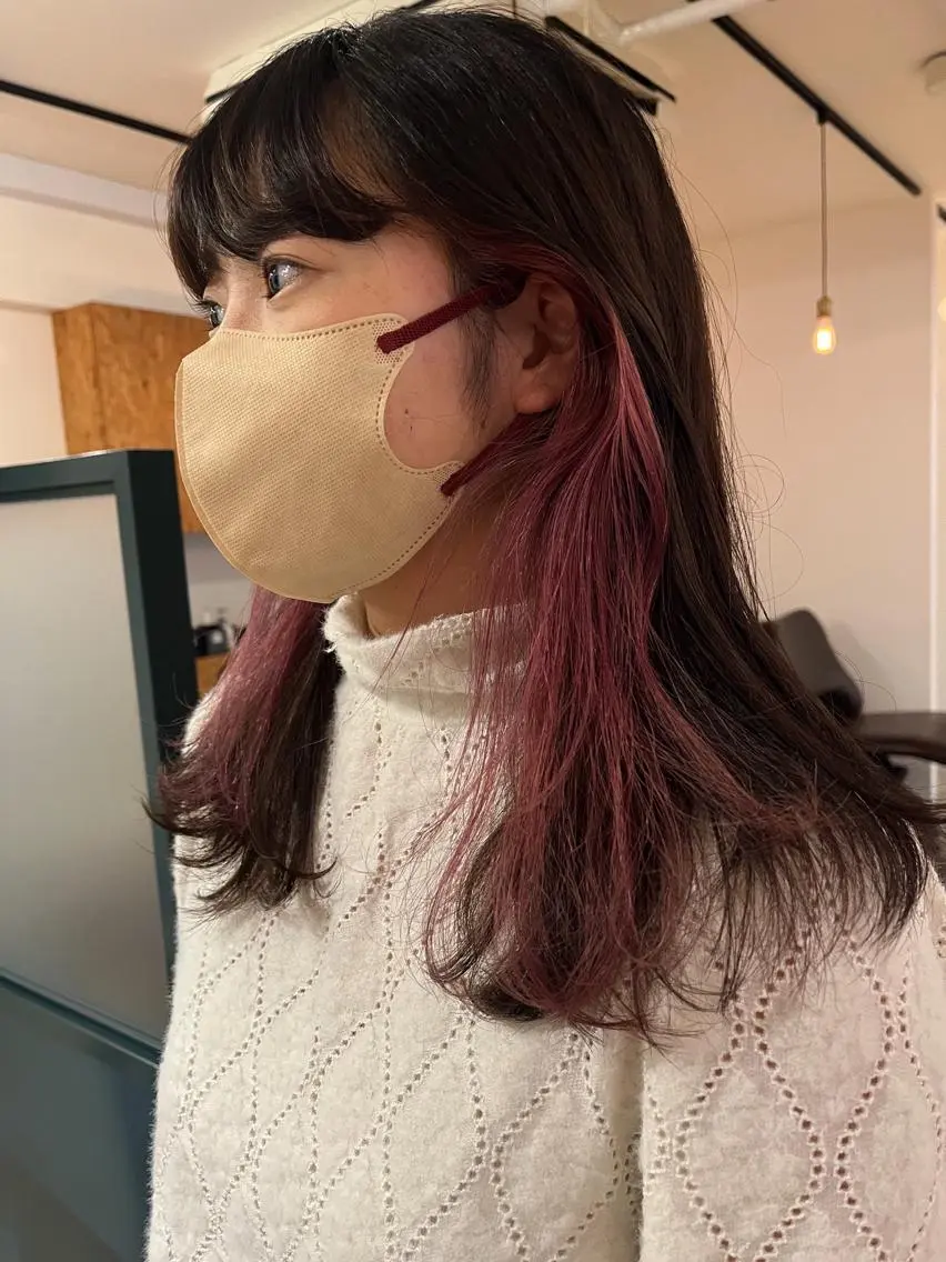 セミロング カラー ブリーチ 暖色/パーマ 🌼クニトウメイのヘアスタイル