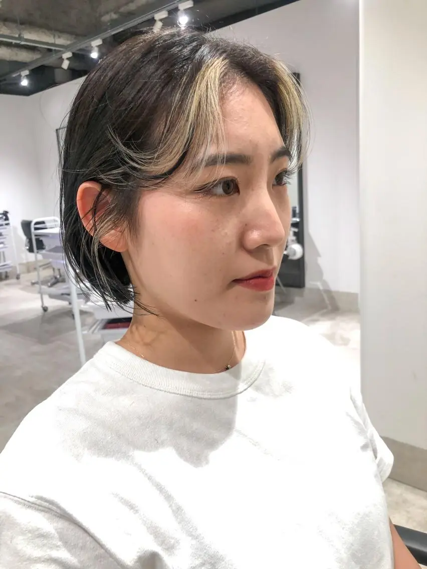ミディアム カラー ハイライトカラー ハイライト カット ヘアカラー トリートメント センスをお届けします 大谷将生infpのヘアスタイル
