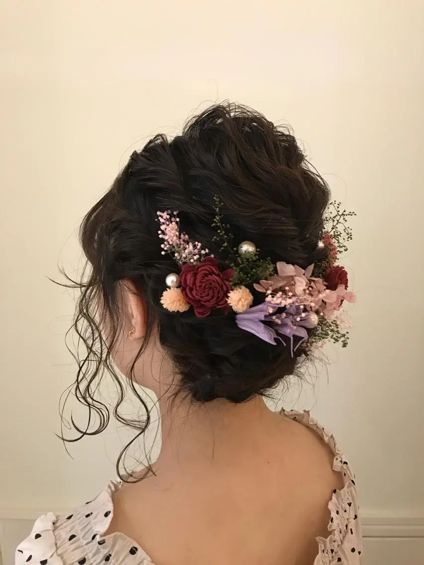 ミディアム ヘアアレンジ 卒業式のヘアスタイル 清水 ちひろ ✄トップスタイリストのヘアスタイル