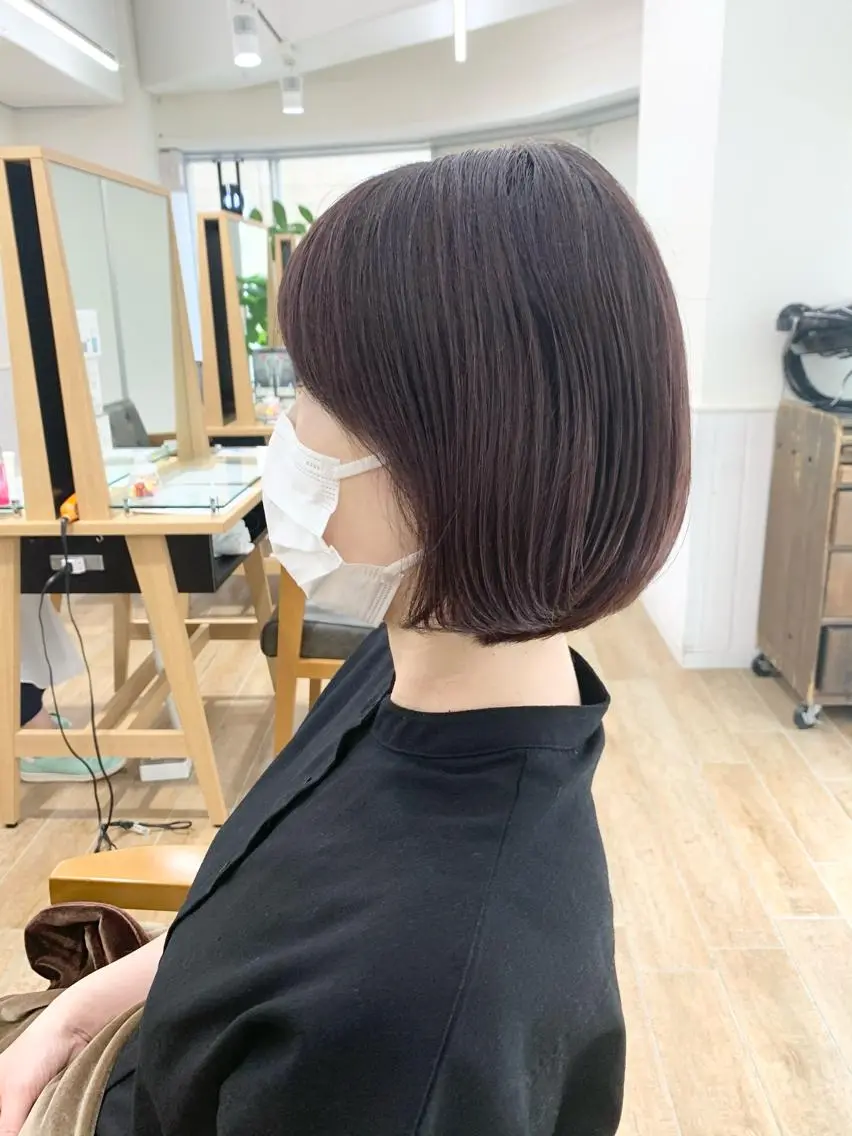 ミディアム カラー パーマ ヘアアレンジ メンズ キッズ ネイル マツエク・マツパ レイヤーカット/ 巻ける縮毛矯正のヘアスタイル