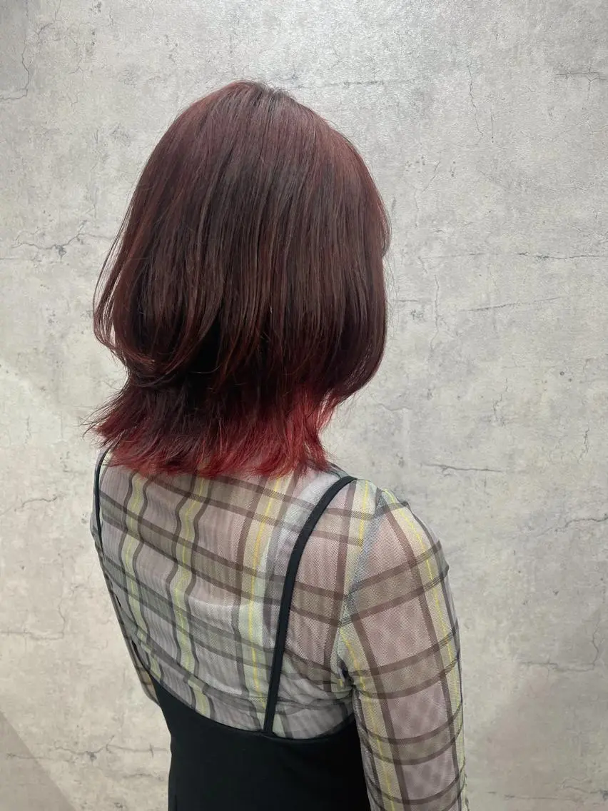 ミディアム カラー ヘアカラー トリートメント 似合わせ🌿‬髪質 改善🧸RYUGOのヘアスタイル