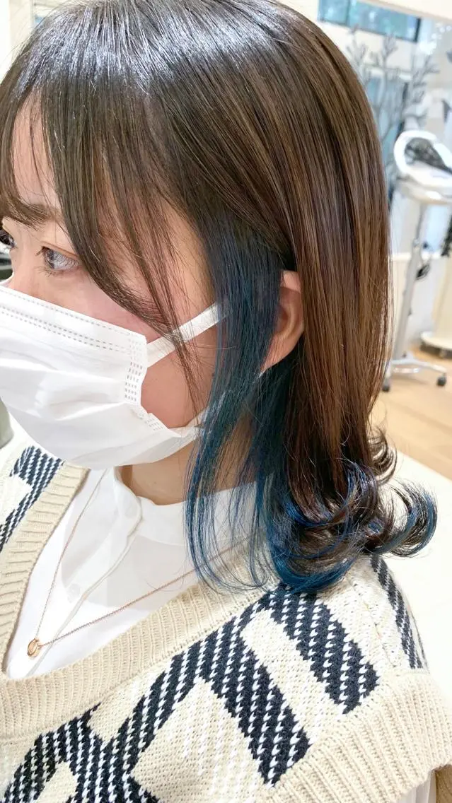 ミディアム カラー カット ヘアカラー トリートメント 🌈miu miu hair✂️💕のヘアスタイル
