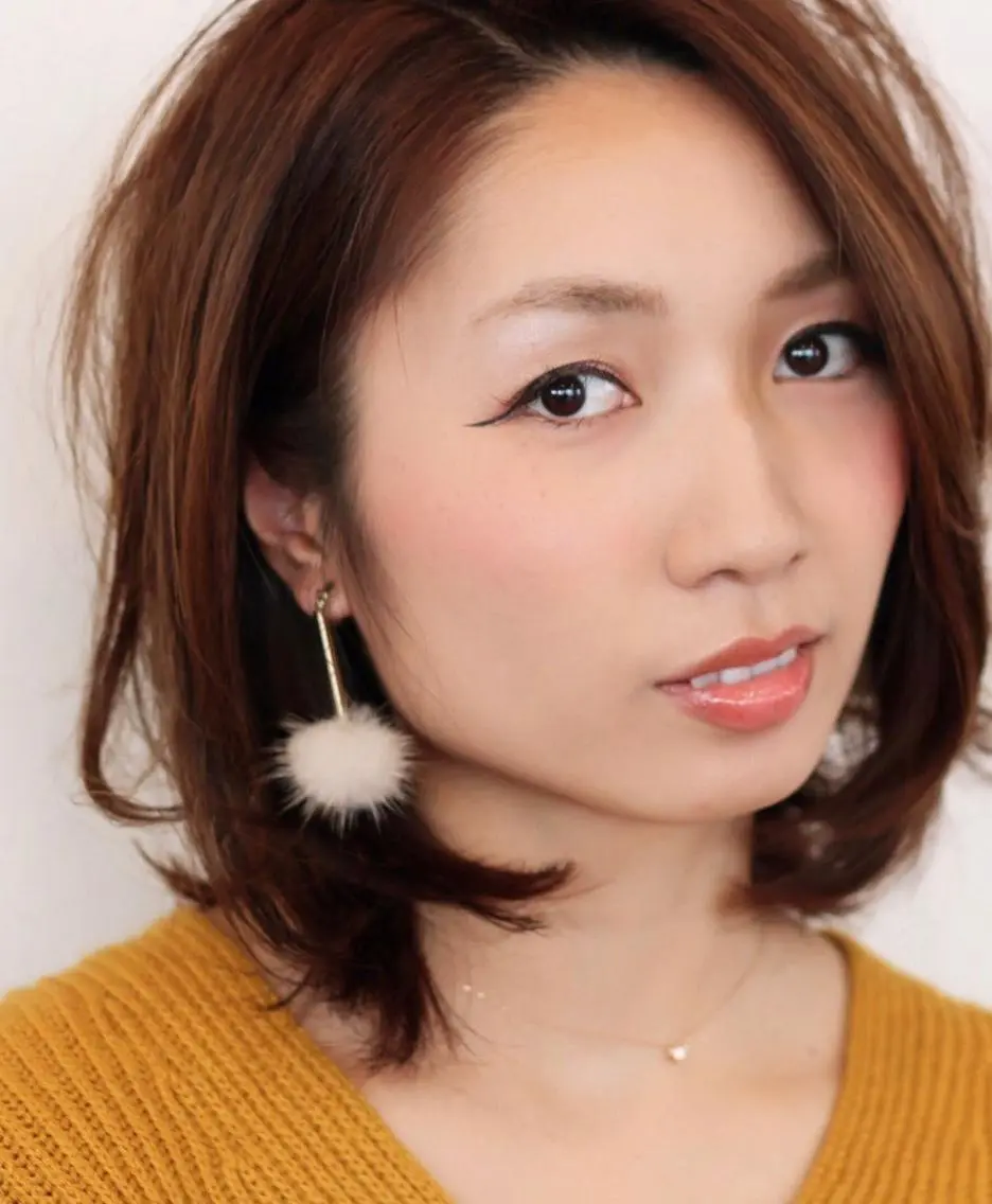 ミディアム カラー ボブ カット ヘアカラー ヘッドスパ 小西 裕大のヘアスタイル
