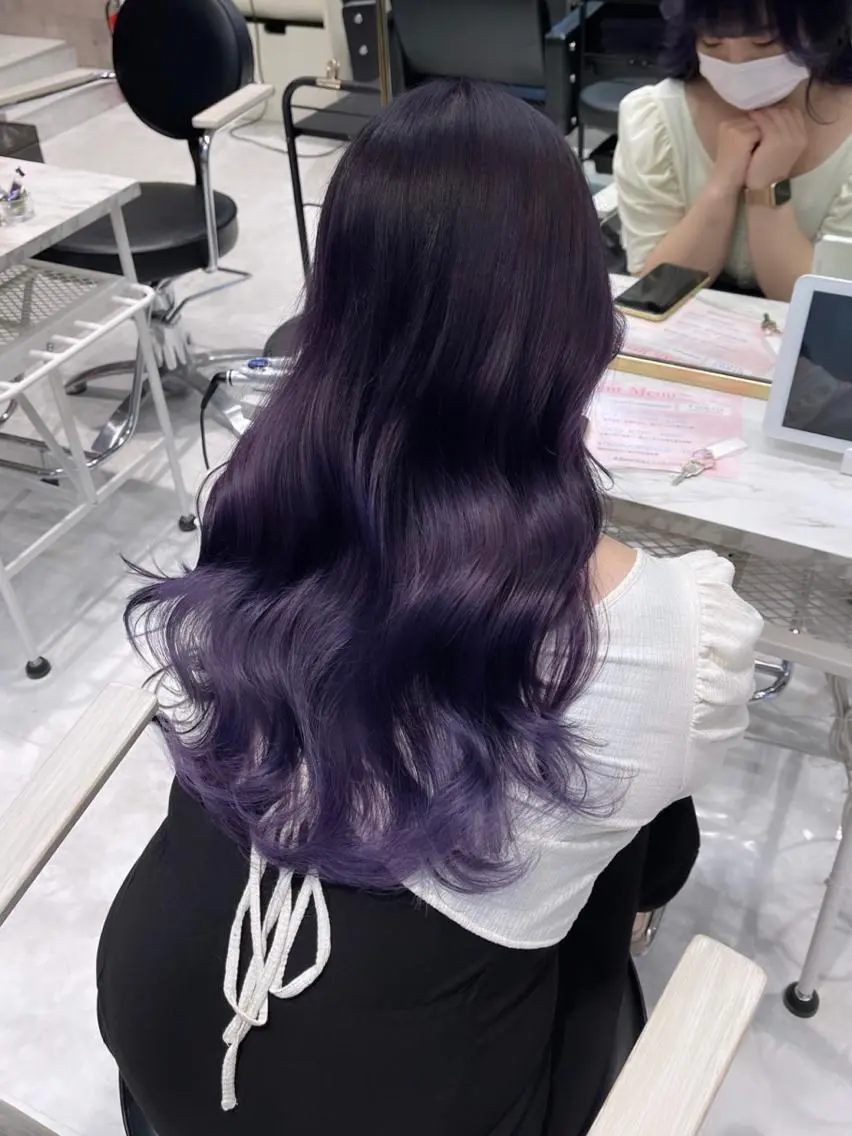 ロング カラー パーマ ヘアアレンジ メンズ キッズ ネイル マツエク・マツパ アイブロウ レイヤー/ダブル カラー/YURINAのヘアスタイル