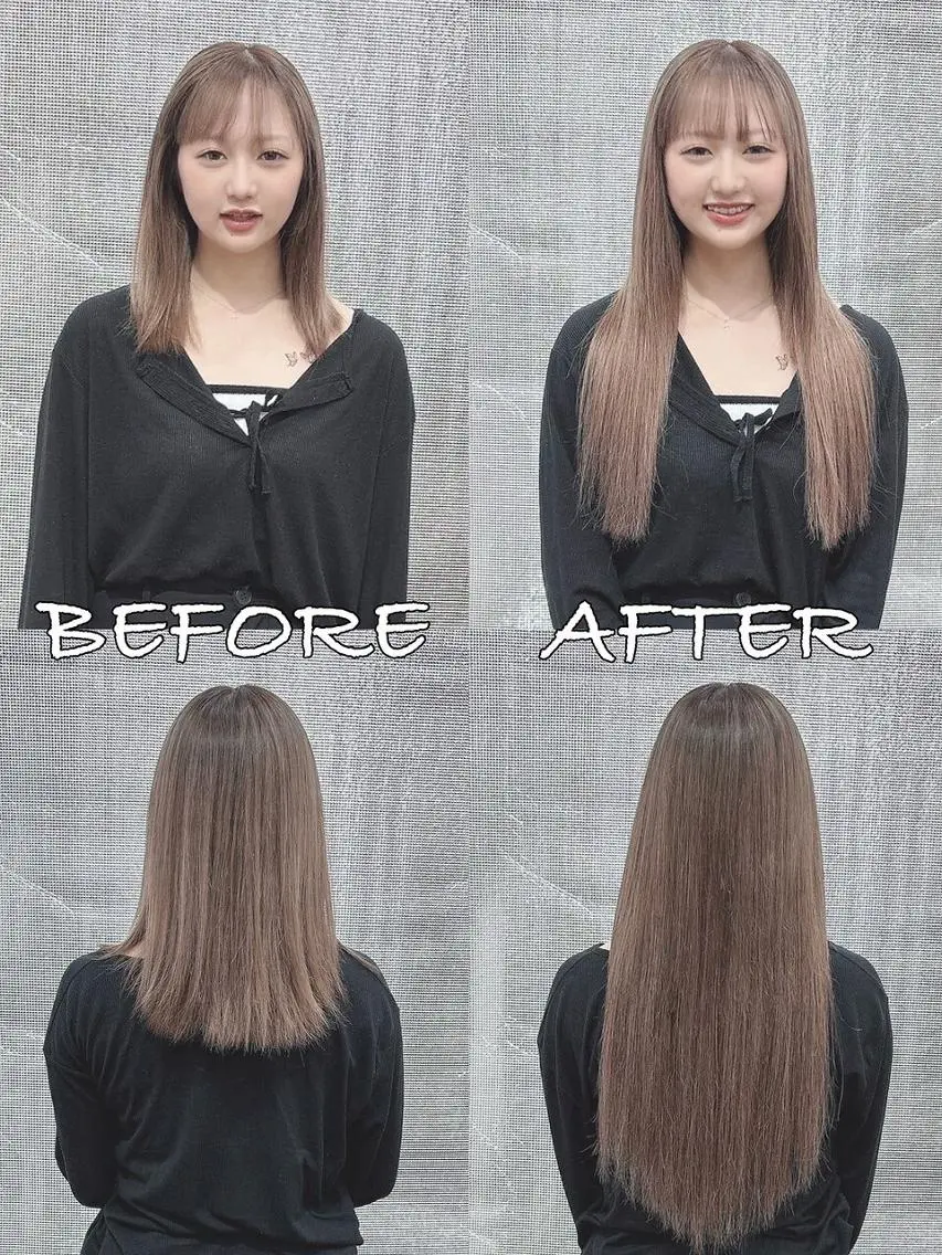 ロング カラー ヘアアレンジ シールエクステ バレイヤージュ ブリーチ ケアブリーチ ダブルカラー LIP 大阪本店 エクステ MISAのヘアスタイル