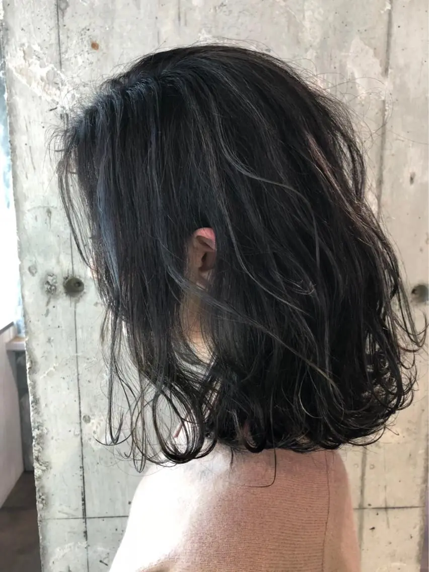 ミディアム カラー ヘアアレンジ ハイライトカラー ハイライト 当日予約⭕️ JUNYAのヘアスタイル