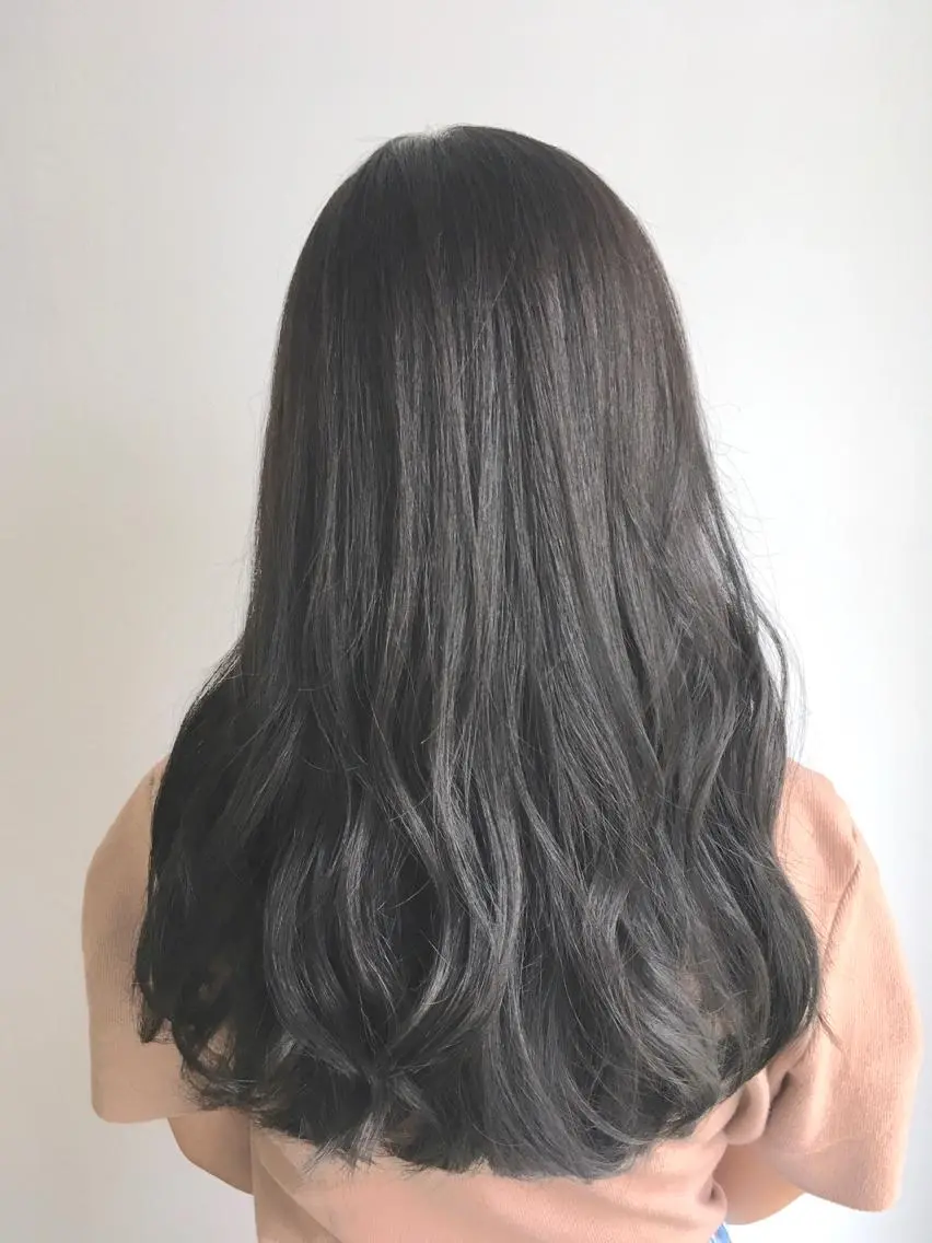 ロング カラー グレージュ ヘアカラー トリートメント ヘアセット yoshi ☆のヘアスタイル