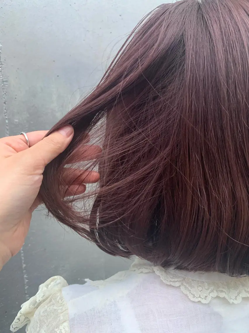 ミディアム カラー ヘアアレンジ ミニボブ/ブリーチ 🌈MISATOのヘアスタイル