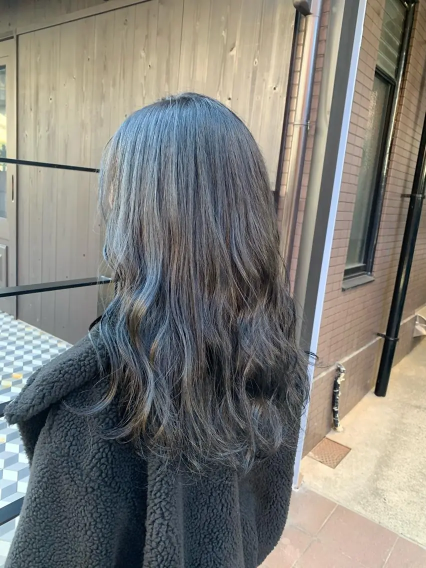 ロング カラー 黒髪 ブルーカラー ブルーブラック 【完全マンツー 恵比寿】佐藤 翔のヘアスタイル