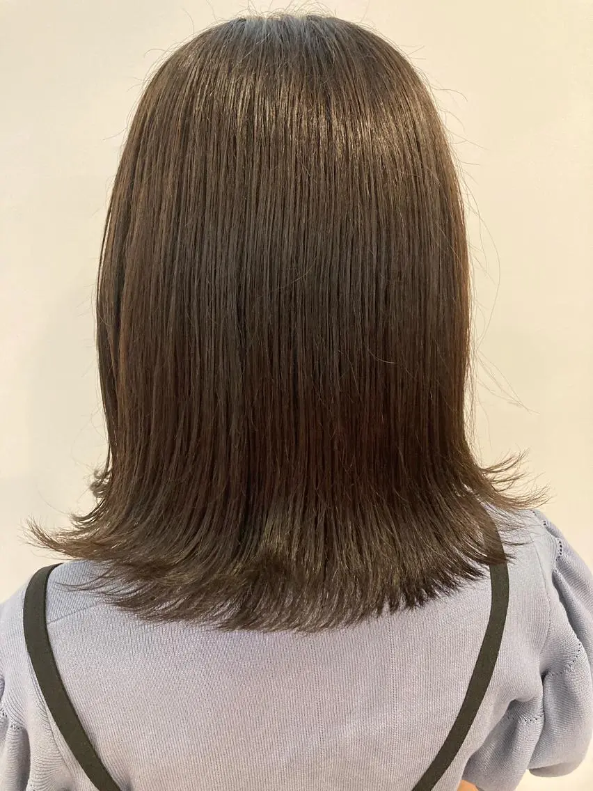 セミロング カラー ブリーチ 透明感カラー ヘアカラー 透明感カラー、 アレンジ/miyuのヘアスタイル