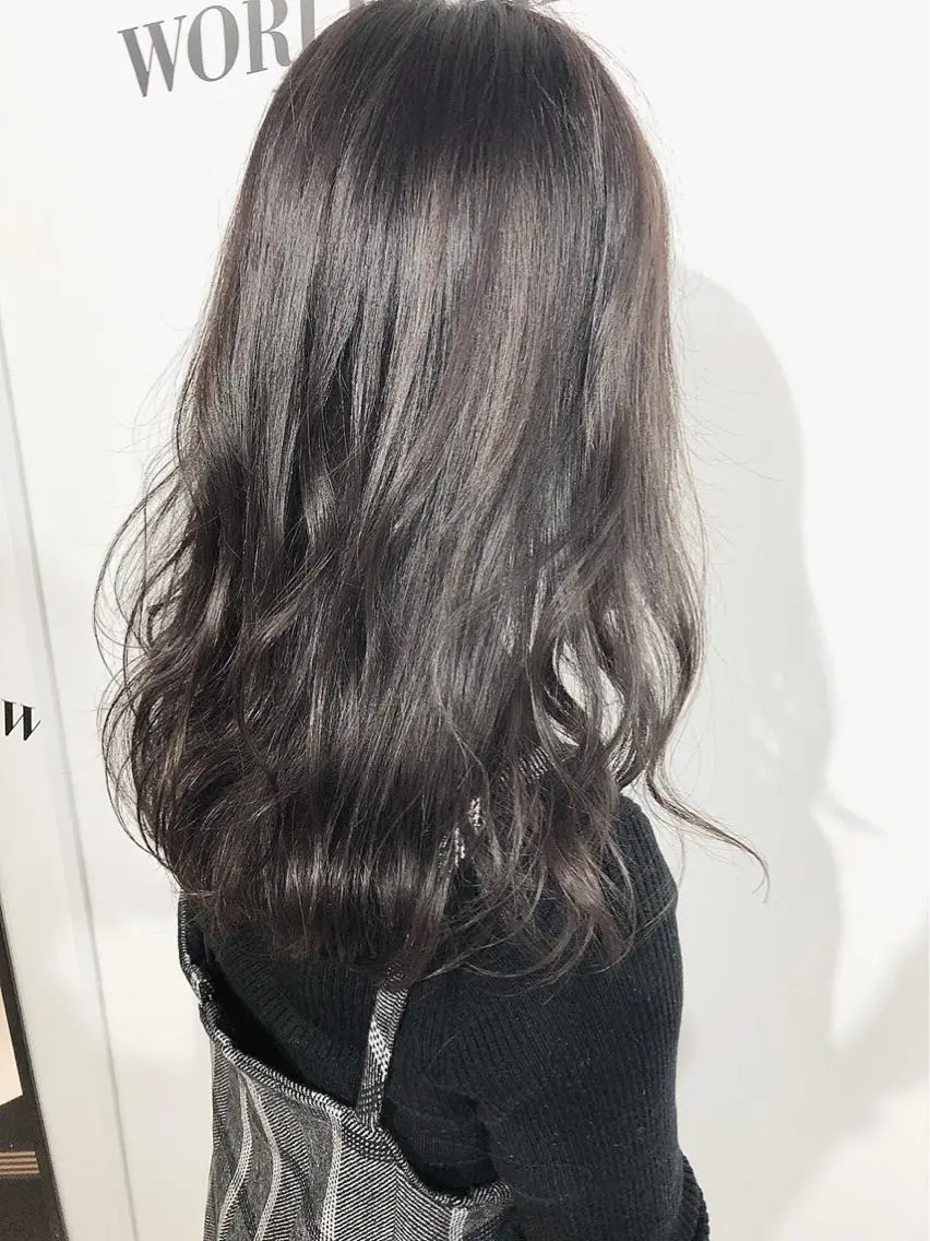 カラー アッシュ グレージュ 夜23時まで予約🉑 reverieあきらのヘアスタイル