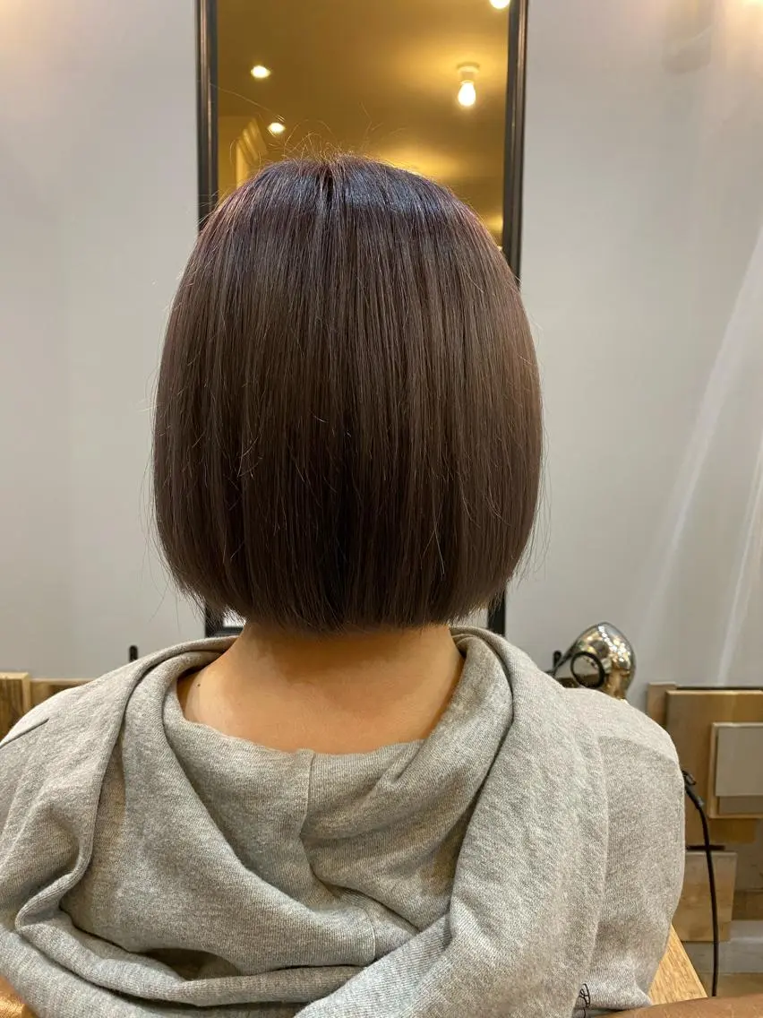 ショート 切りっぱなしボブ ボブ カット 特殊カラー特化 ✂️SHIAN フジのヘアスタイル