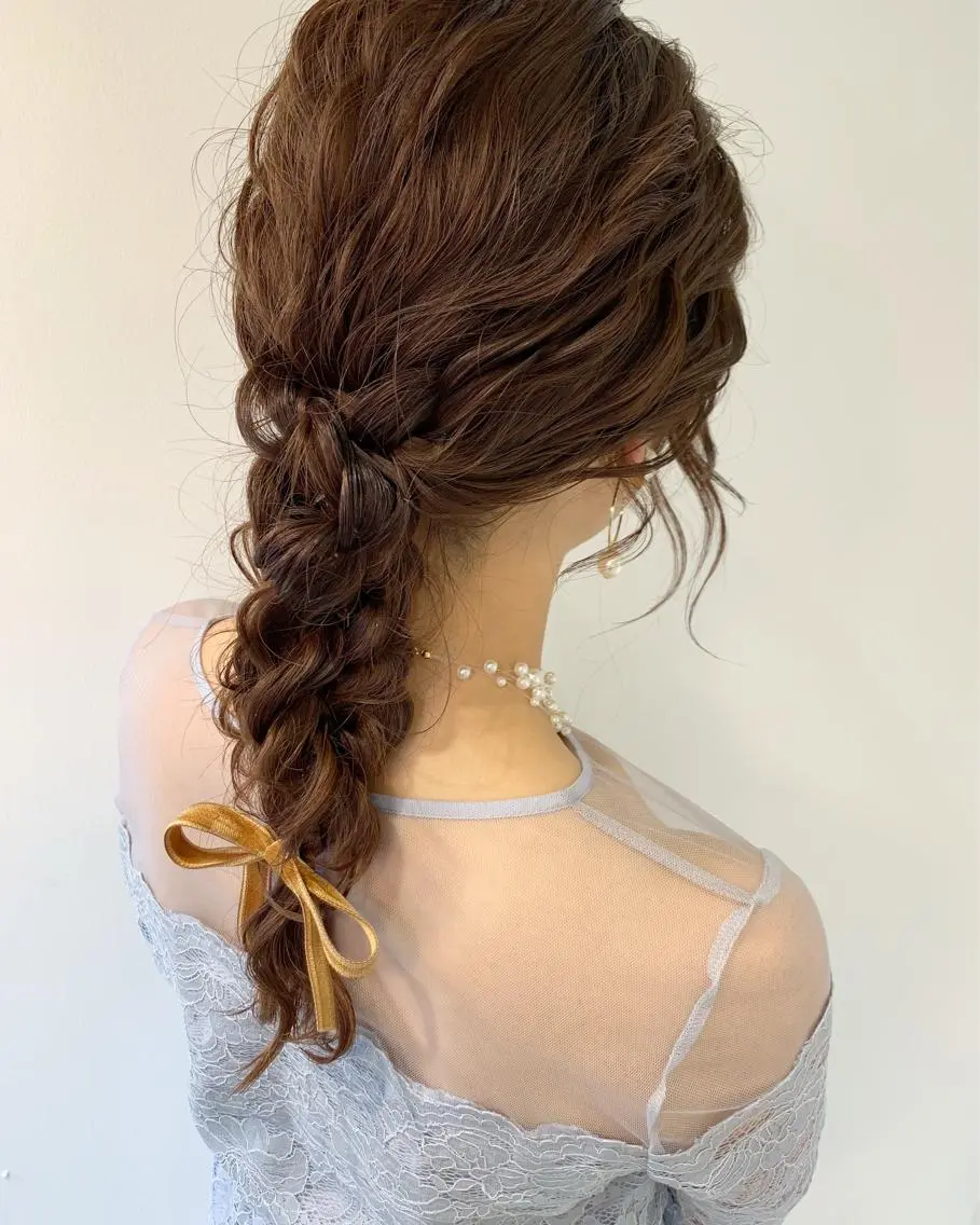 ロング ヘアアレンジ レイヤーカット 鈴木駿介のヘアスタイル