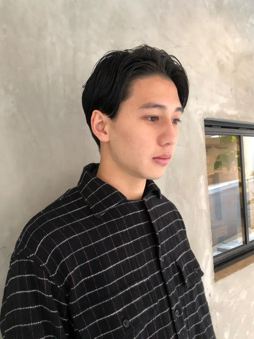 パーマ メンズ センターパート 後藤 雅貴のヘアスタイル