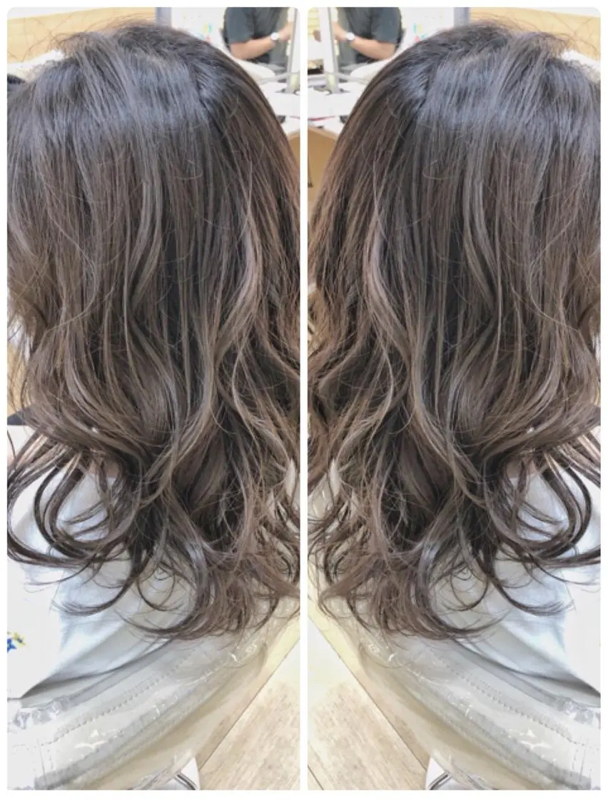 ミディアム 外国人風カラー カット ヘアカラー Ash 津田沼店のヘアスタイル