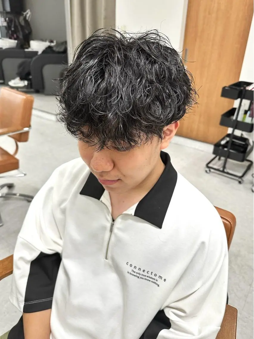 パーマ ヘアアレンジ メンズ メンズブリーチ メンズハイライト メンズインナーカラー メンズパーマ ボブ カット パーマ トリートメント 🌷FUKA🌷 まろやかハイトーンのヘアスタイル