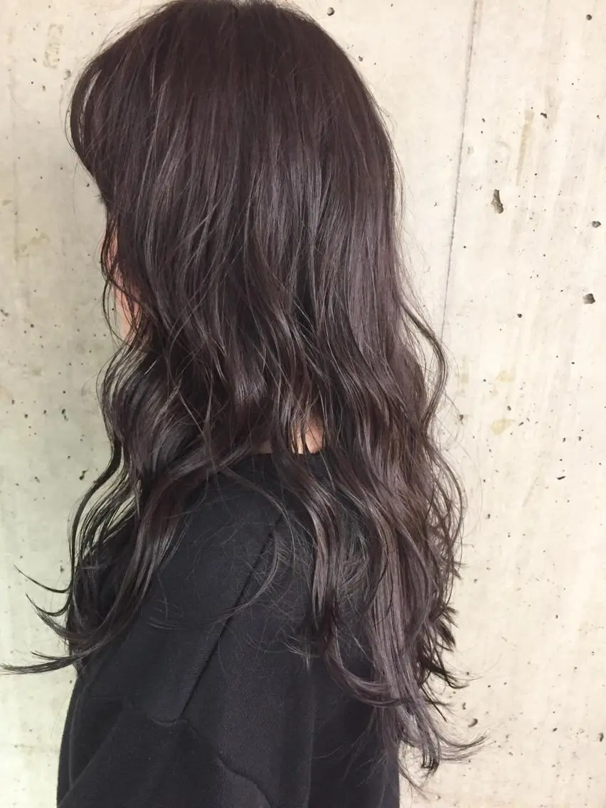 ロング カラー パーマ ヘアアレンジ メンズ キッズ ネイル マツエク・マツパ メンズブリーチ ブリーチ 透明感カラー ブリーチなしカラー バイオレットカラー 顔まわりレイヤー× 韓国ヘアオタベシンヤのヘアスタイル