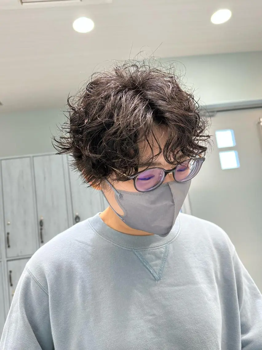 ショート パーマ カット パーマ トリートメント 中川 茜里のヘアスタイル