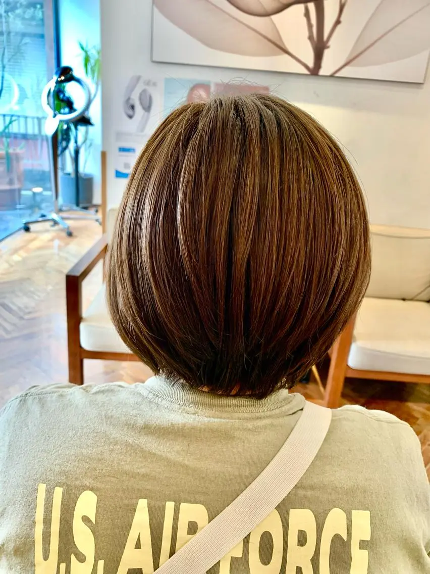 ショート カラー ショートヘア 秋山知穂🧸縮毛矯正 ショート新越谷南越谷のヘアスタイル