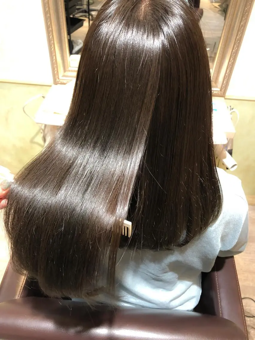 ロング カラー 髪質改善 カット ヘアカラー トリートメント 髪質改善🩵縮毛矯正 代々木/木下のヘアスタイル