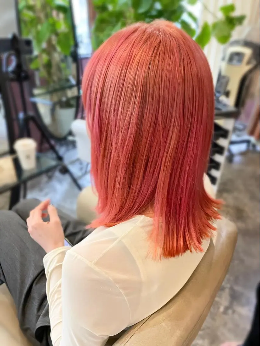 ミディアム カラー パーマ ヘアアレンジ メンズ カット ヘアカラー トリートメント 表参道Lise おおいしおりのヘアスタイル
