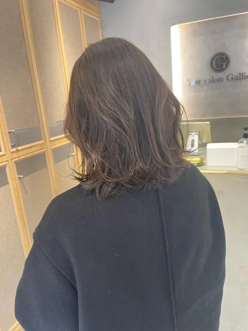 ミディアム カラー ベージュカラー オリーブベージュ ヘアカラー トリートメント ヘッドスパ ヘアセット 透明感/レイヤー スタイル🤎mamiのヘアスタイル