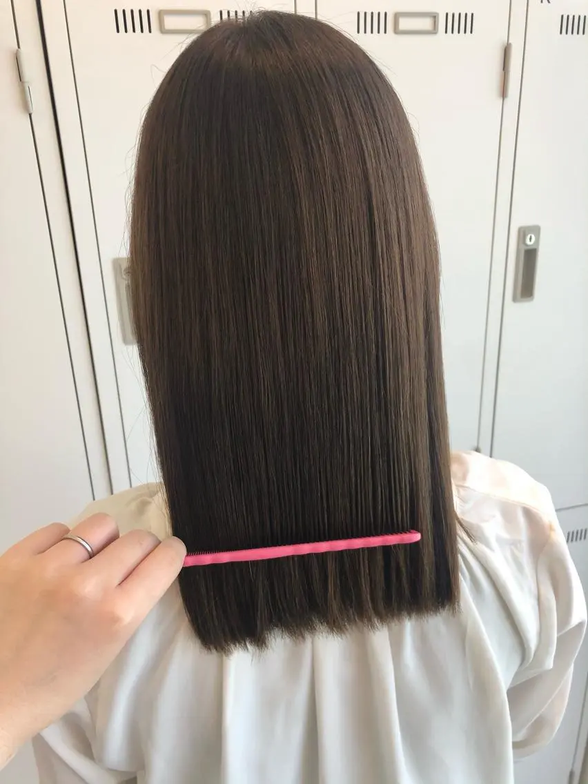 セミロング カラー ショコラグレージュ グレージュ カット ヘアカラー トリートメント Saori / ボブ /顔周り/カラー🎀のヘアスタイル