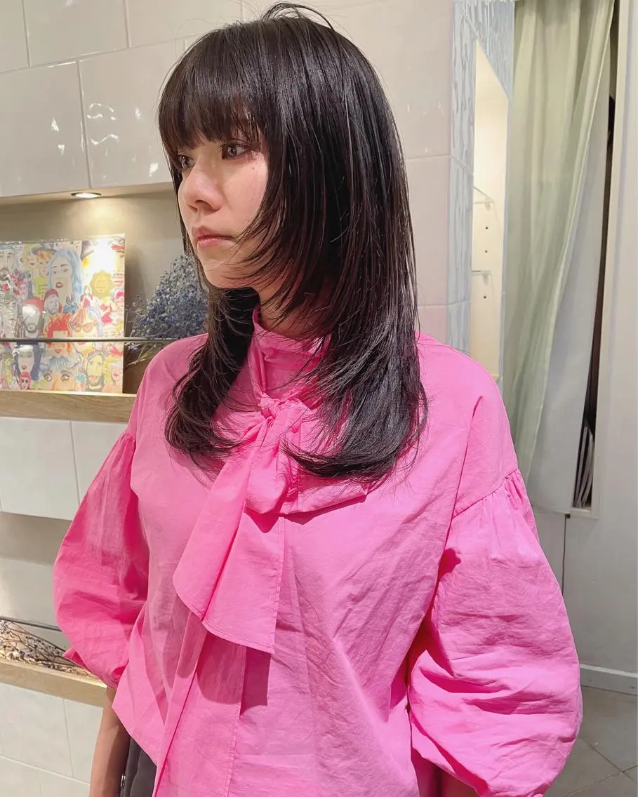 セミロング レイヤーカット ウルフカット カット トリートメント 村上雅人 ナチュラルモードのヘアスタイル