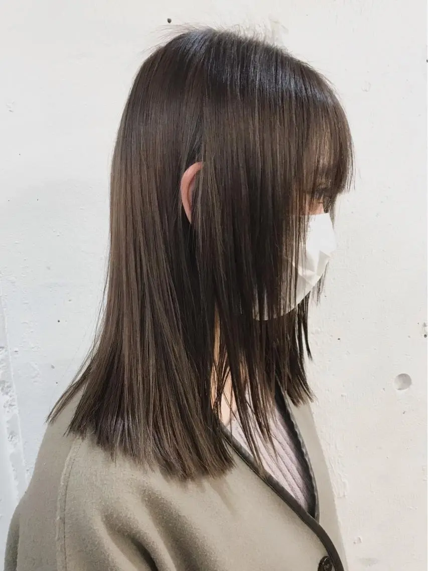セミロング カラー ブリーチ 透明感カラー 木村陸弥🌿似合わせ 再現性メンズヘアのヘアスタイル