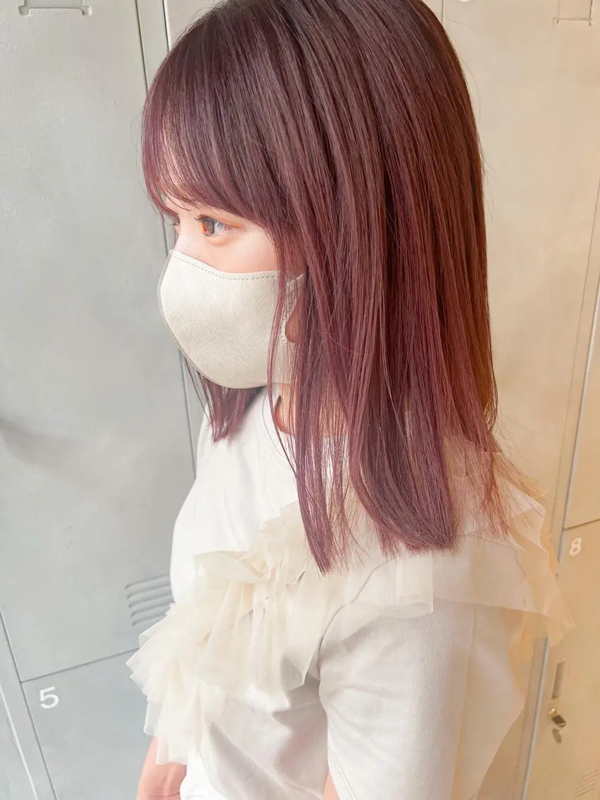 ミディアム カラー ブリーチ カット ヘアカラー トリートメント 【Lei】橋本孝太 レイヤー・美髪矯正のヘアスタイル