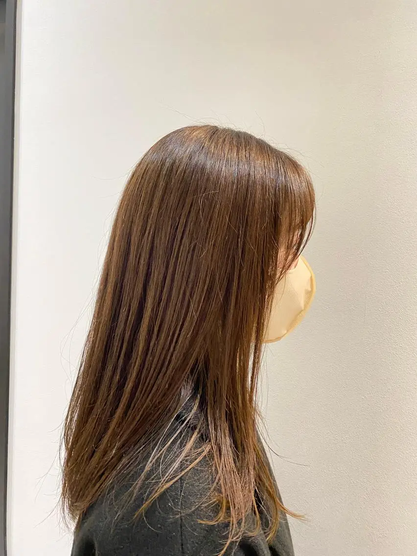 ロング ボブ くせ毛 ハイライト 髪質改善 韓国風ヘア 大人かわいい×艶髪 🤍塩川のヘアスタイル