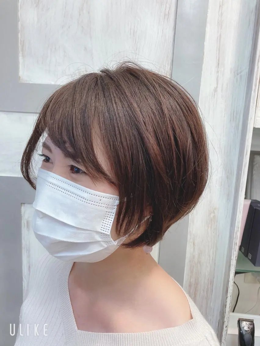ショート 縮毛矯正 GOSSIP信国 瑞絵のヘアスタイル