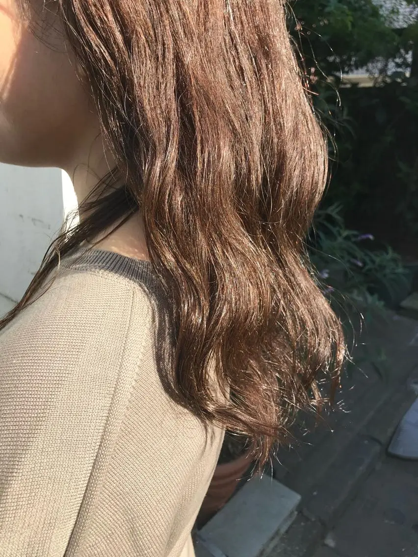 セミロング カラー パーマ ヘアアレンジ メンズ メンズブリーチ ブリーチ ブリーチなしカラー くせ毛 お任せヘア☘️☘️ 及川渚のヘアスタイル