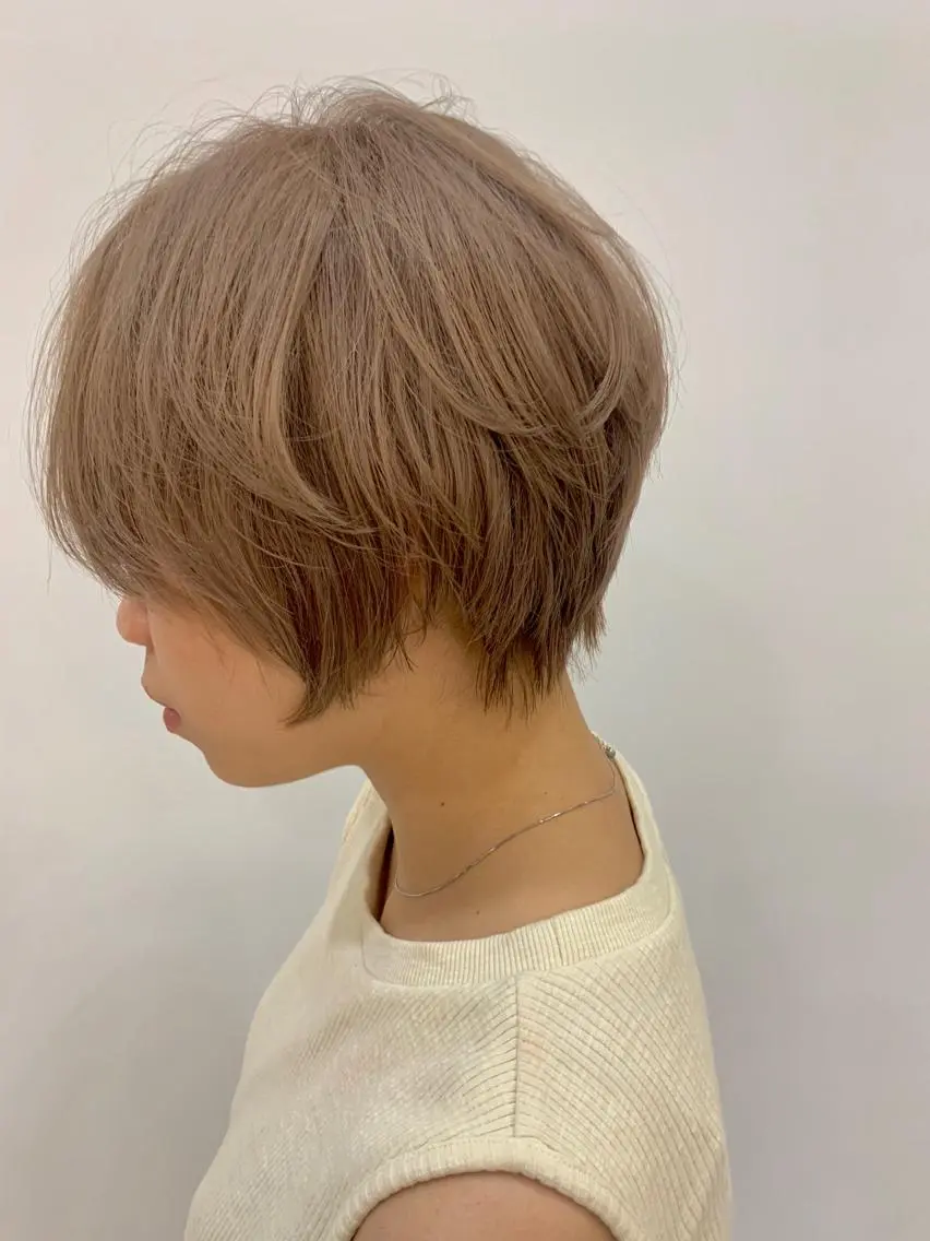 ショート カラー ハイトーンカラー ショートヘア 石川直樹 似合わせカット✨のヘアスタイル