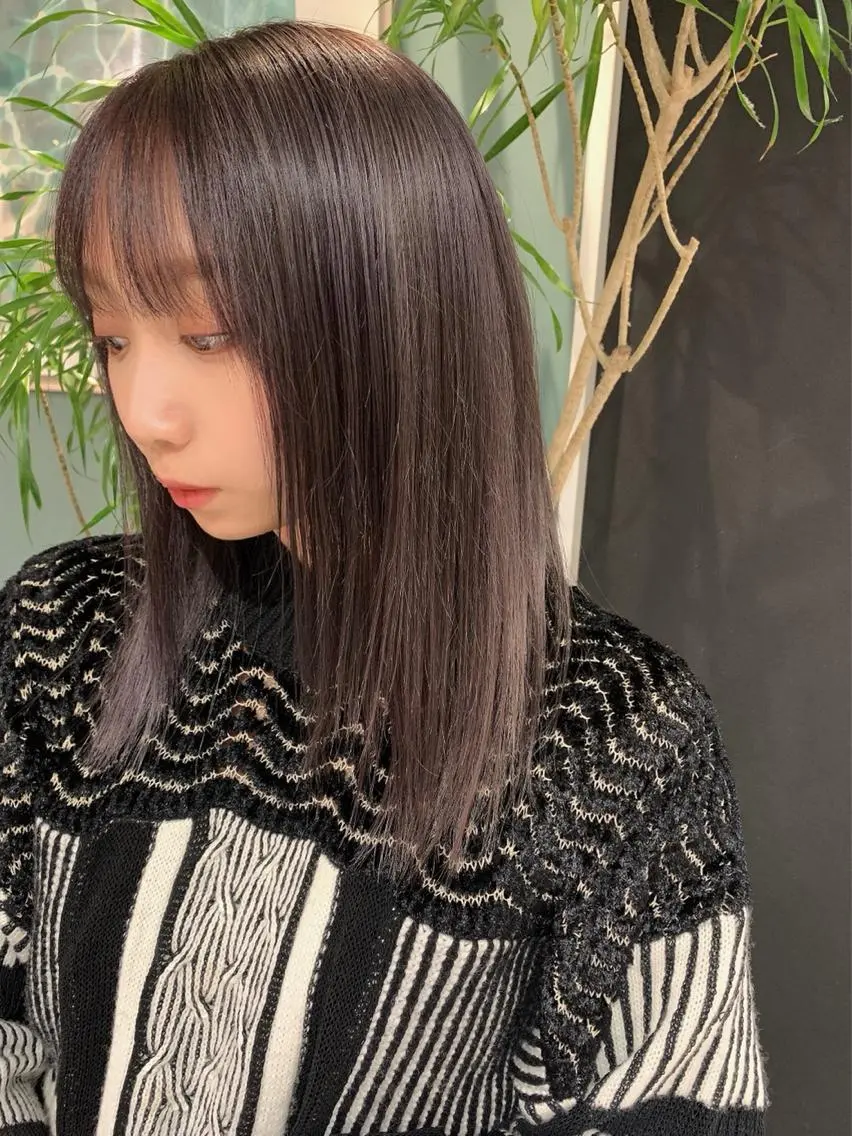 セミロング カラー カット ヘアカラー トリートメント 髪質改善will hairdesignのヘアスタイル