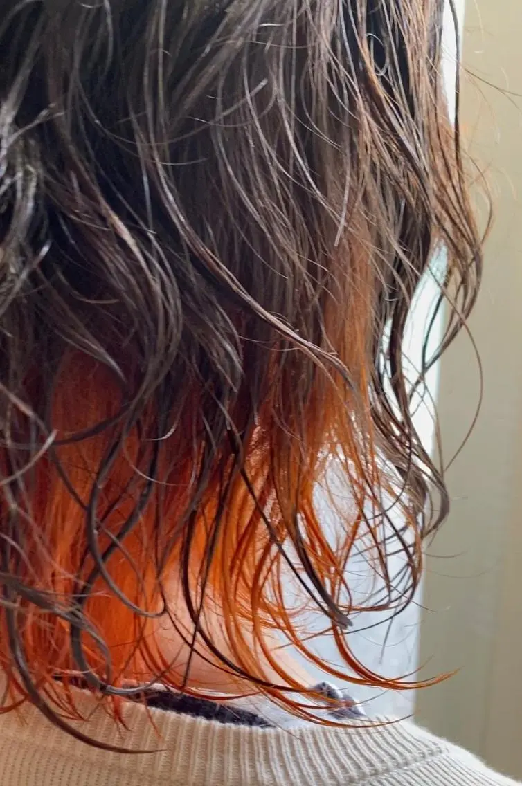 カラー ブリーチ ダブルカラー インナーカラー 🐣 SHION🐥のヘアスタイル