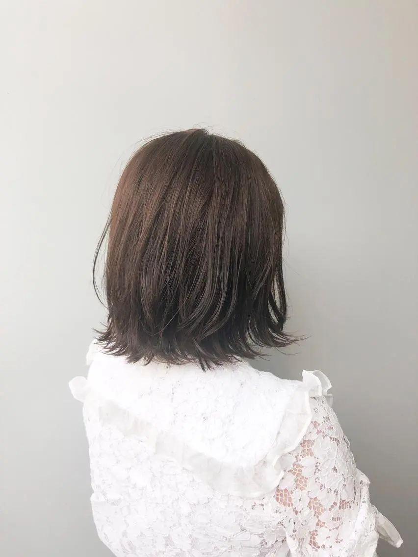 ミディアム カラー パーマ ヘアアレンジ メンズ キッズ ネイル マツエク・マツパ ベージュカラー ナチュラル ボブ 当日予約⭕️ Rene’のヘアスタイル