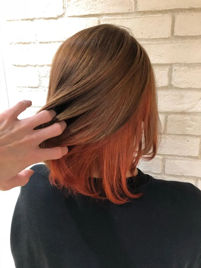 ミディアム カラー パーマ ヘアアレンジ メンズ キッズ ネイル マツエク・マツパ メンズインナーカラー インナーカラー 新宿/髪質改善/ 美髪矯正✨浅江通友のヘアスタイル