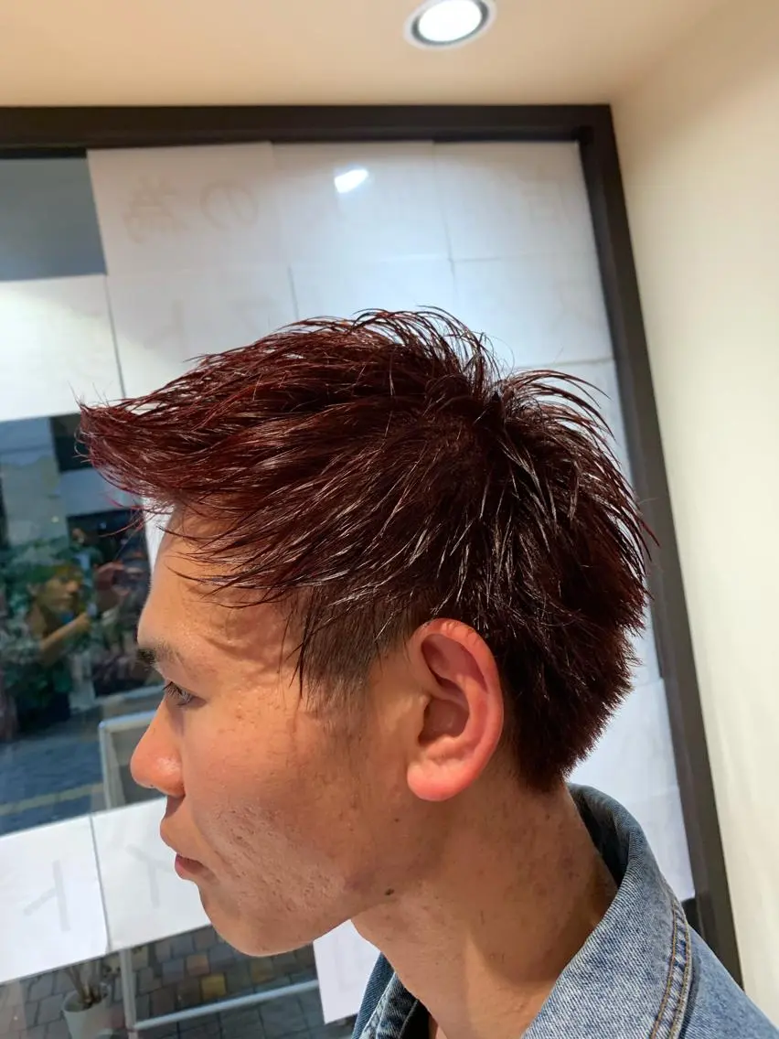 ショート カラー メンズ メンズブリーチ ブリーチ ブリーチなしカラー 韓国風特化 池田一之のヘアスタイル