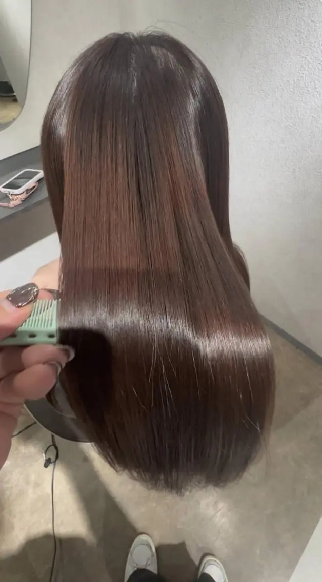 ロング 縮毛矯正 トリートメント 癖伸ばし隊 服部飛鳥 名古屋・栄・矢場町のヘアスタイル