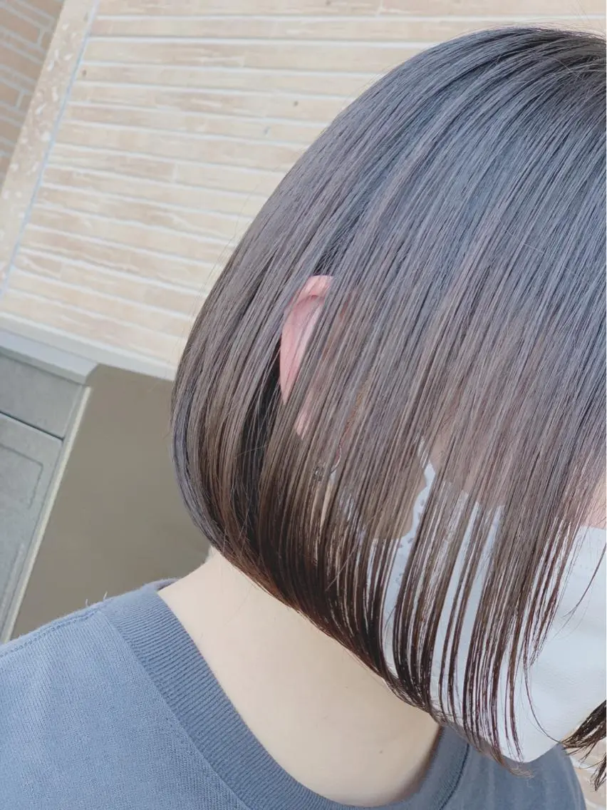 ミディアム ボブ メンズスタイル バレイヤージュ　齋藤のヘアスタイル