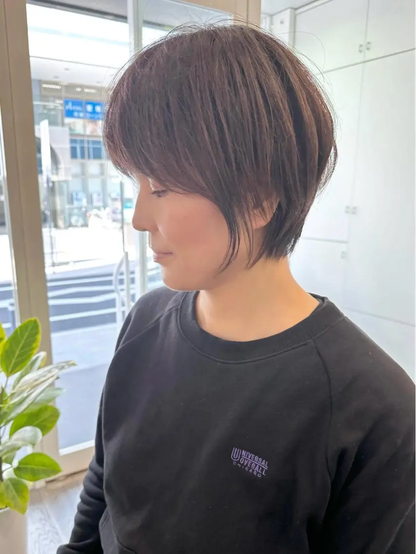 ショート カット ヘアカラー 福本 可奈子のヘアスタイル