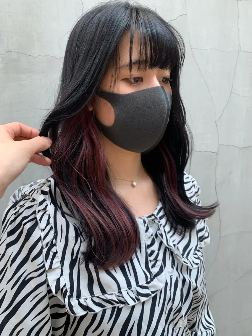 セミロング カラー ヘアアレンジ ヘアカラー トリートメント yuka .のヘアスタイル