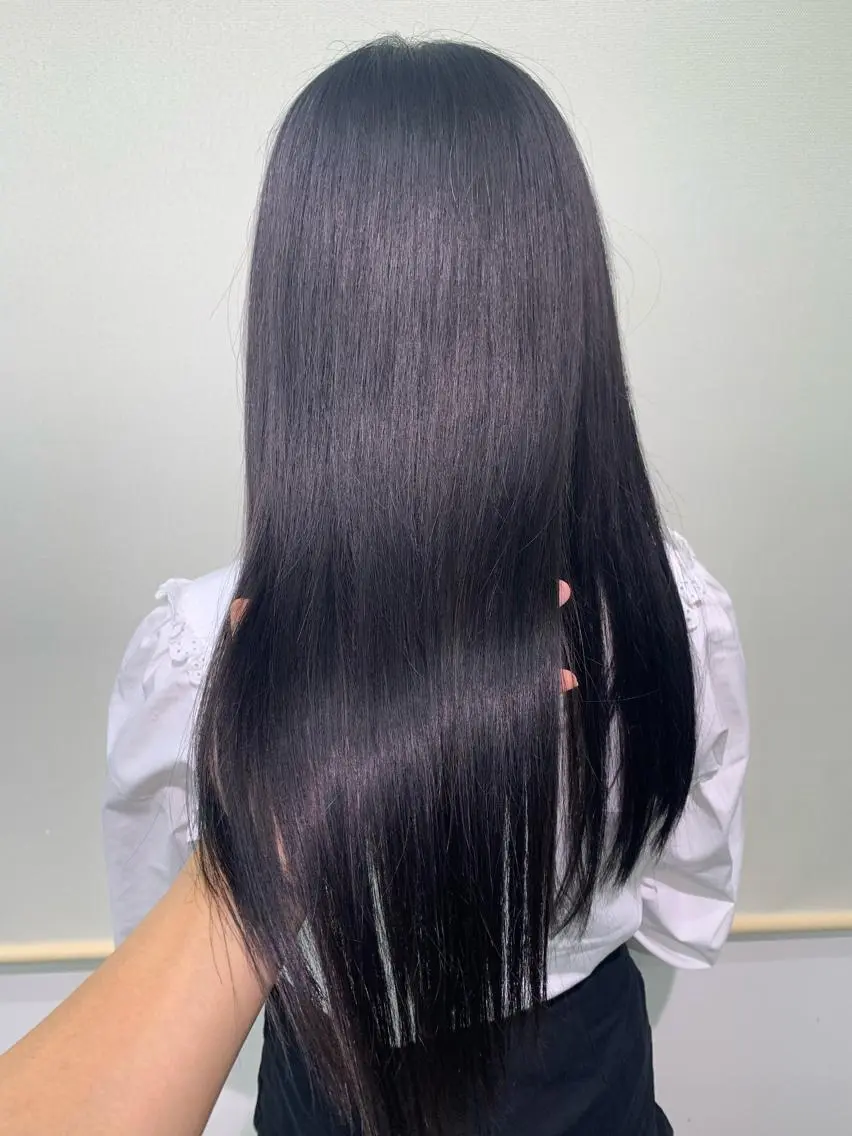 ロング エクステ 髪質改善 トリートメント トリートメント 韓国🤍ワンホンヘア みかん🇨🇳のヘアスタイル
