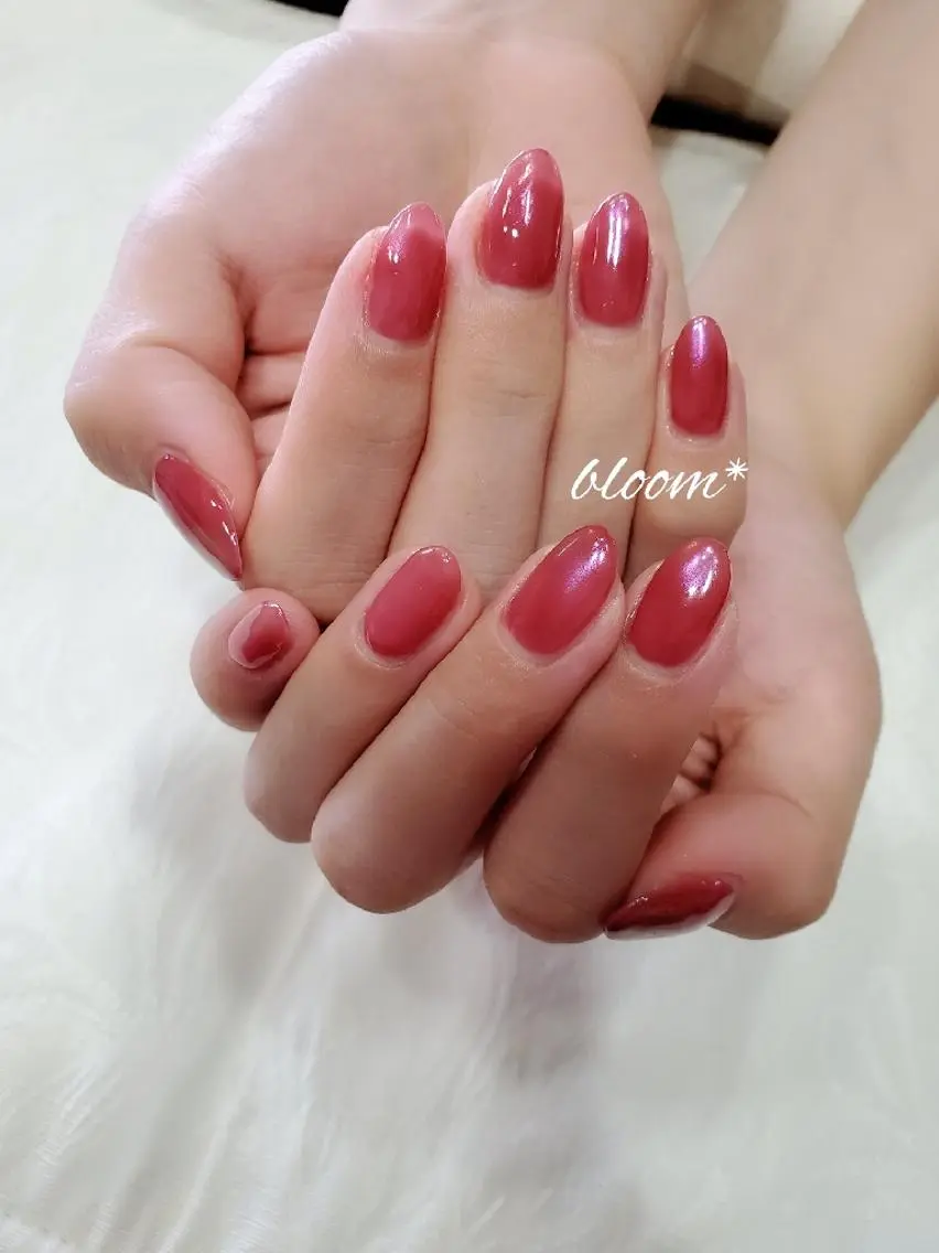 ネイル ワンカラーネイル bloom *のネイルデザイン