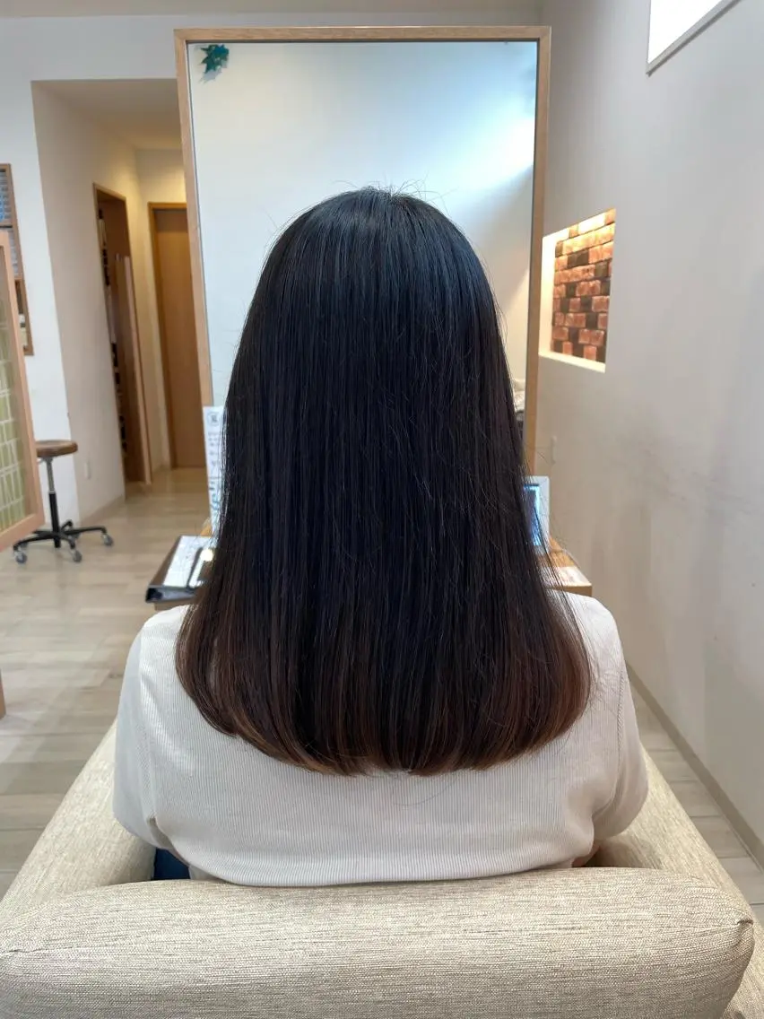 ロング 韓国風ヘア ロング être 加藤 悠花のヘアスタイル