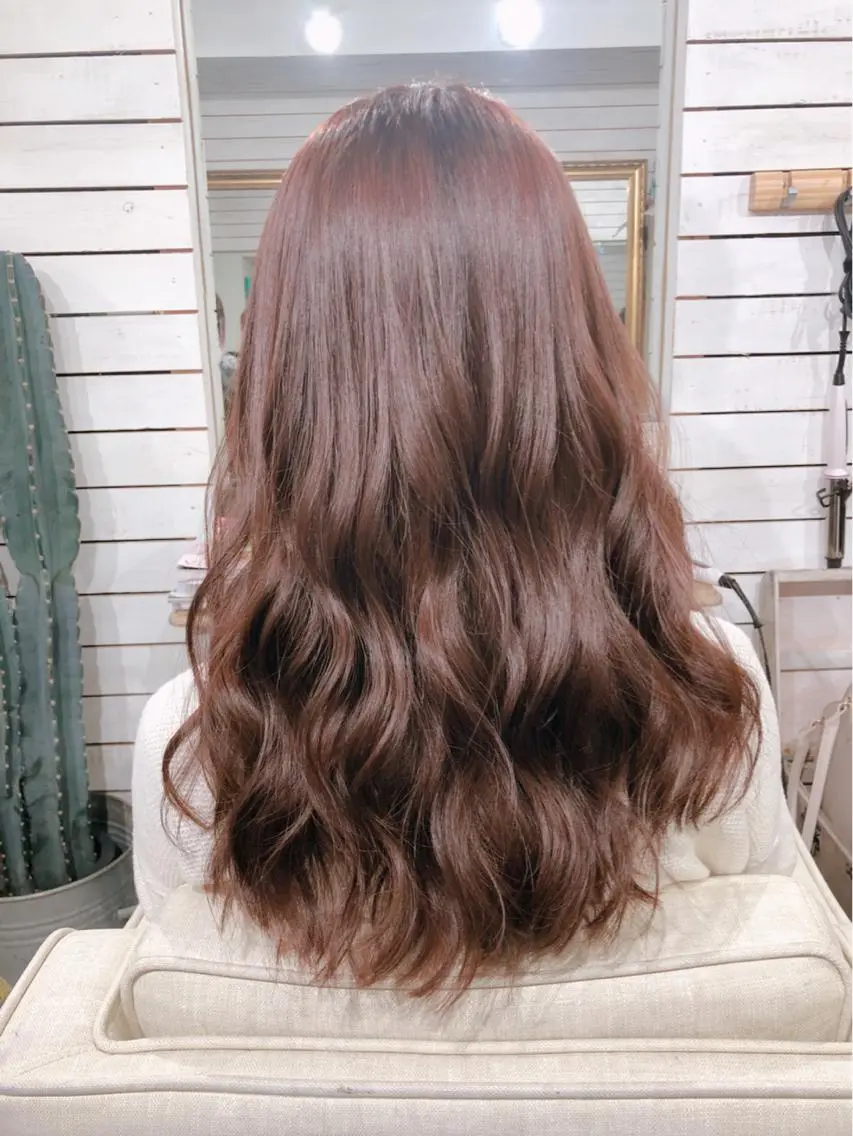セミロング カラー ヘアアレンジ ブラウンカラー ピンクカラー ピンクブラウン カット ヘアカラー 🦋美髪/エクステ 🦋アベイクミのヘアスタイル