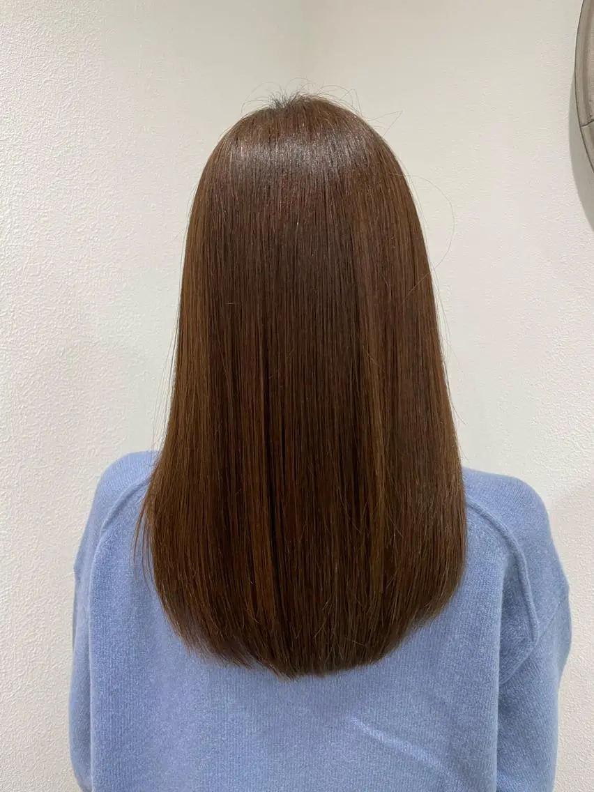セミロング 髪質改善 韓国風ヘア トリートメント 酸熱トリートメント 渡辺 広宣のヘアスタイル