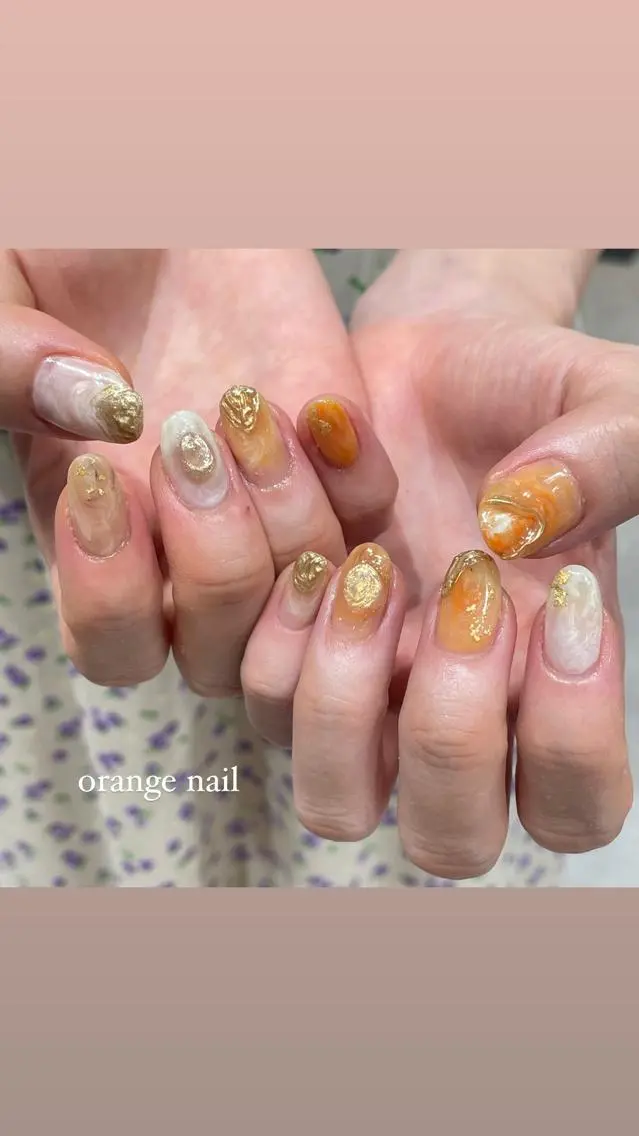 ネイル ハンドネイル 淡色ネイル 🎀moeのネイルデザイン